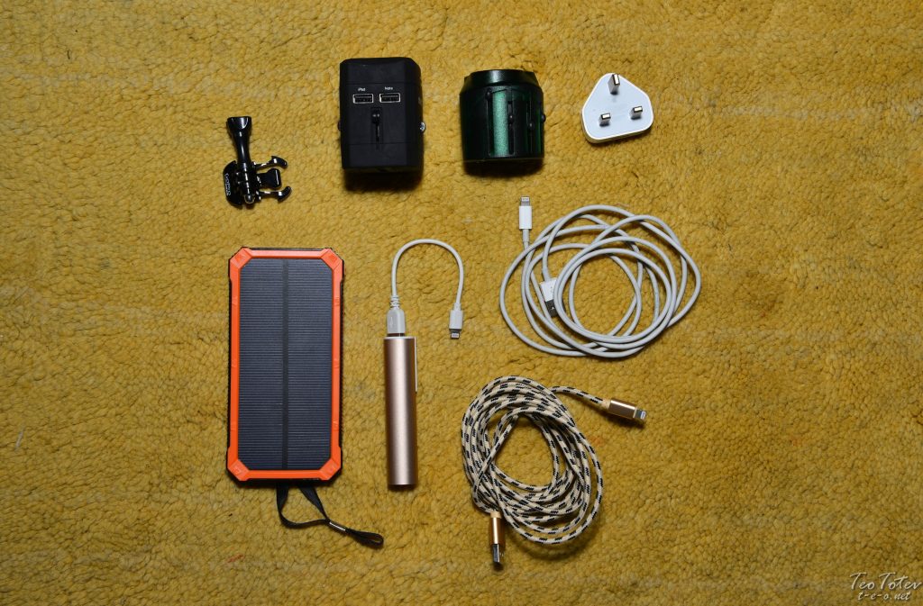 Travel Photographer Power Banks, Charges and Cables