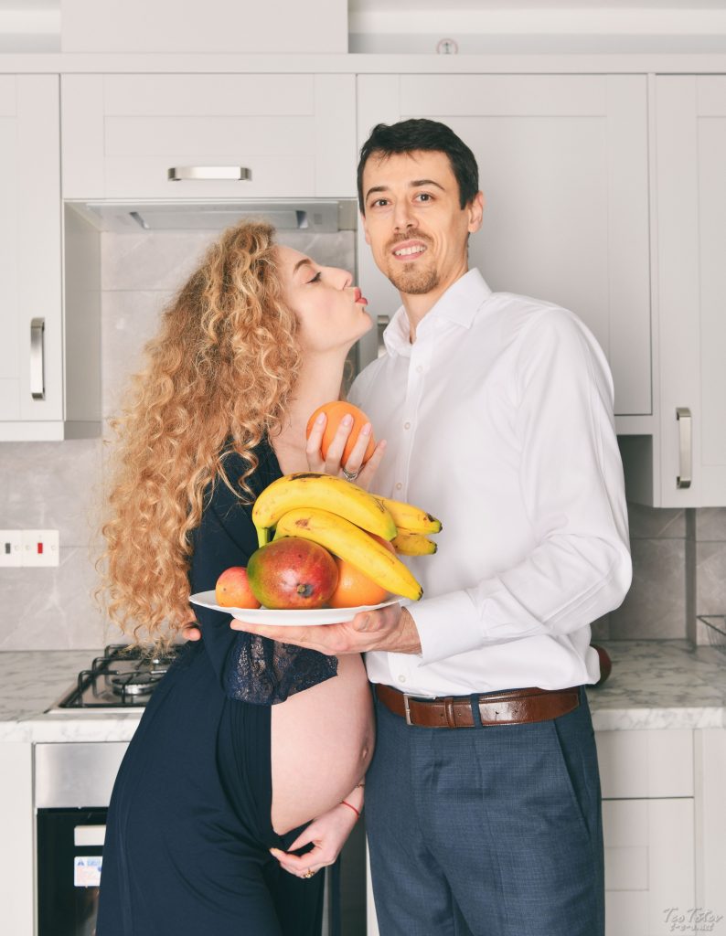 Kitchen Maternity Photography