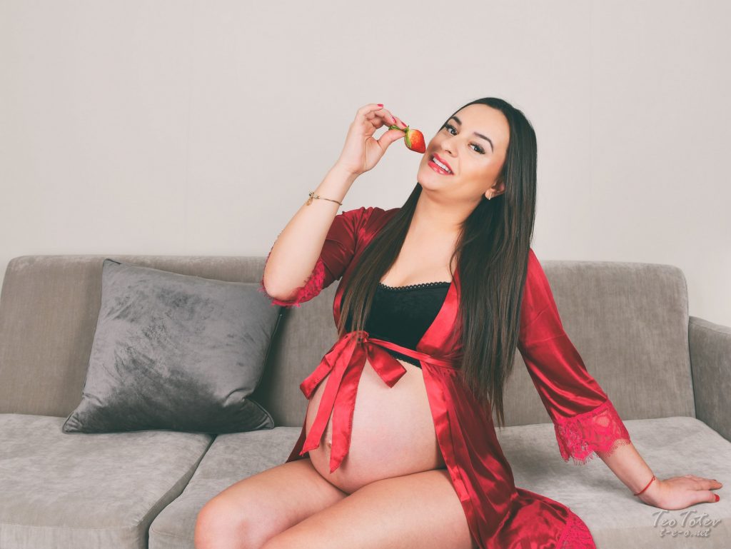 Pregnant with strawberry