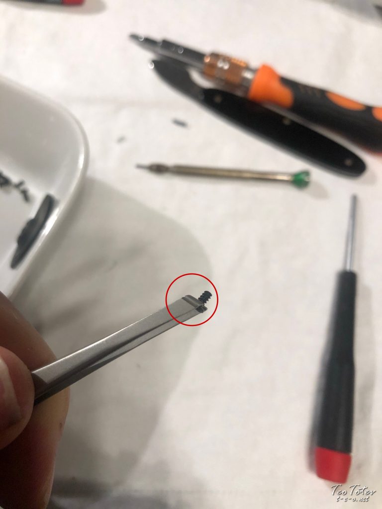 Special Tweezers for holding screw