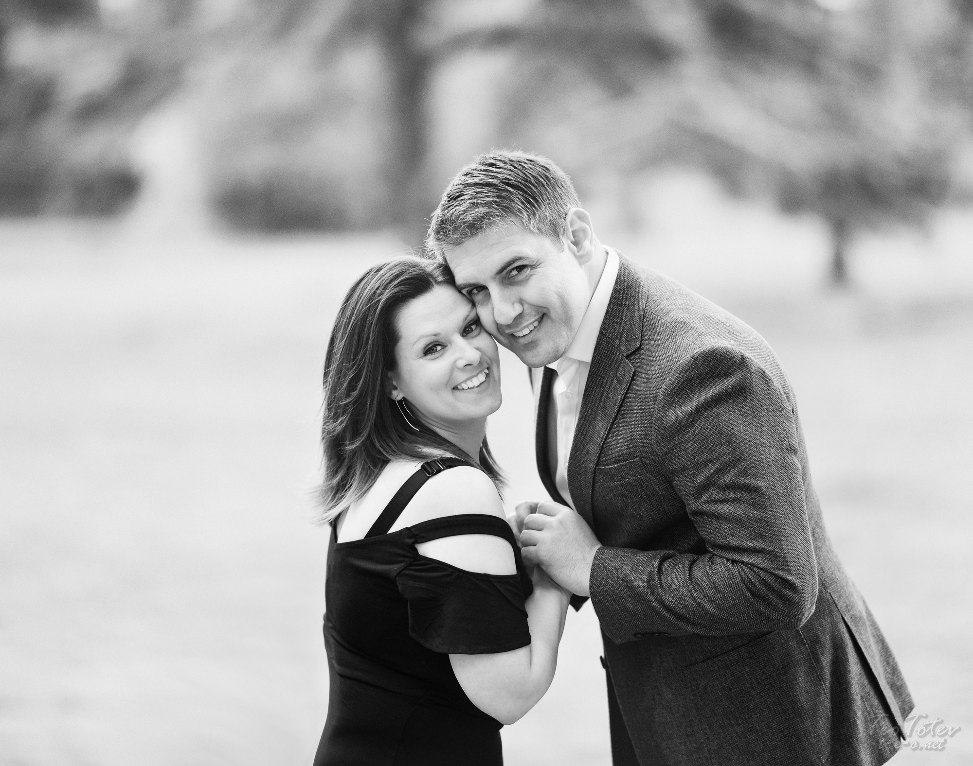 Young Family Black and White Photography