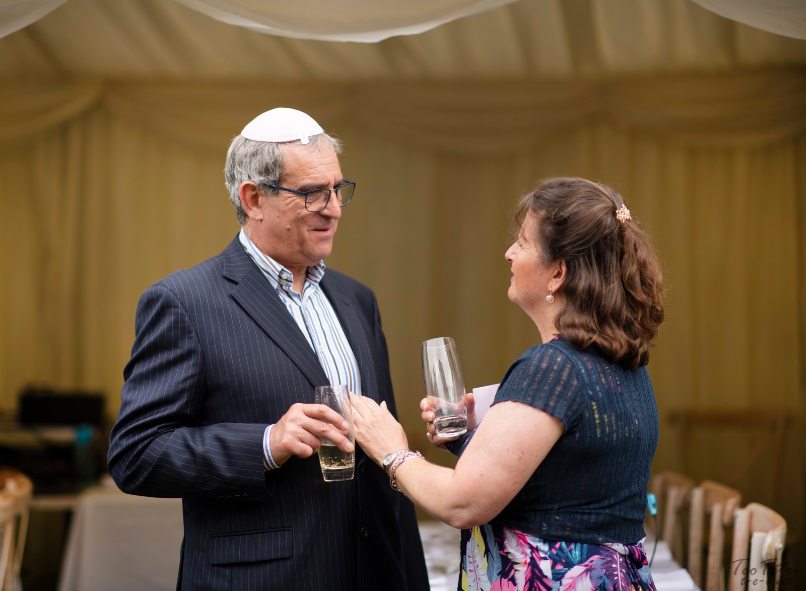 Conversations at jewish wedding