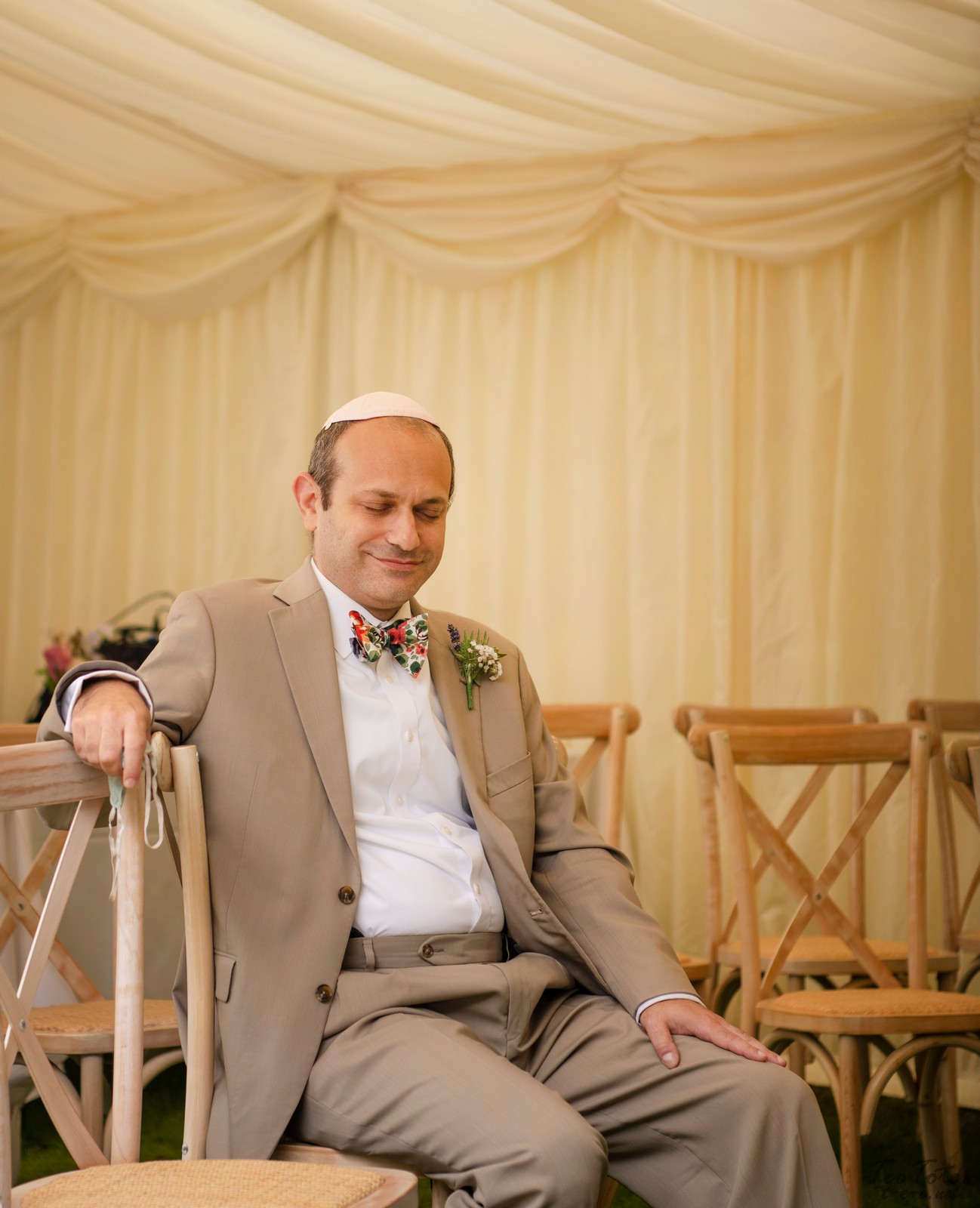 Groom at Jewish Wedding